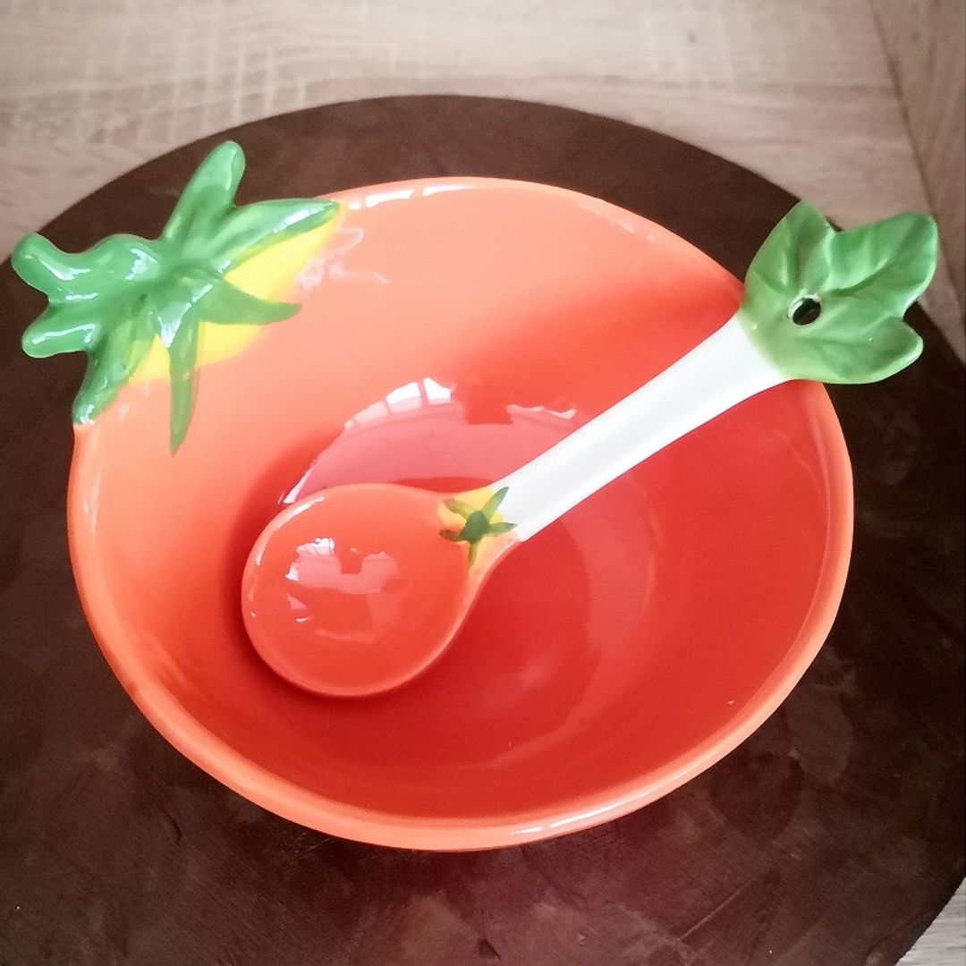 Салатница с ложкой Томат