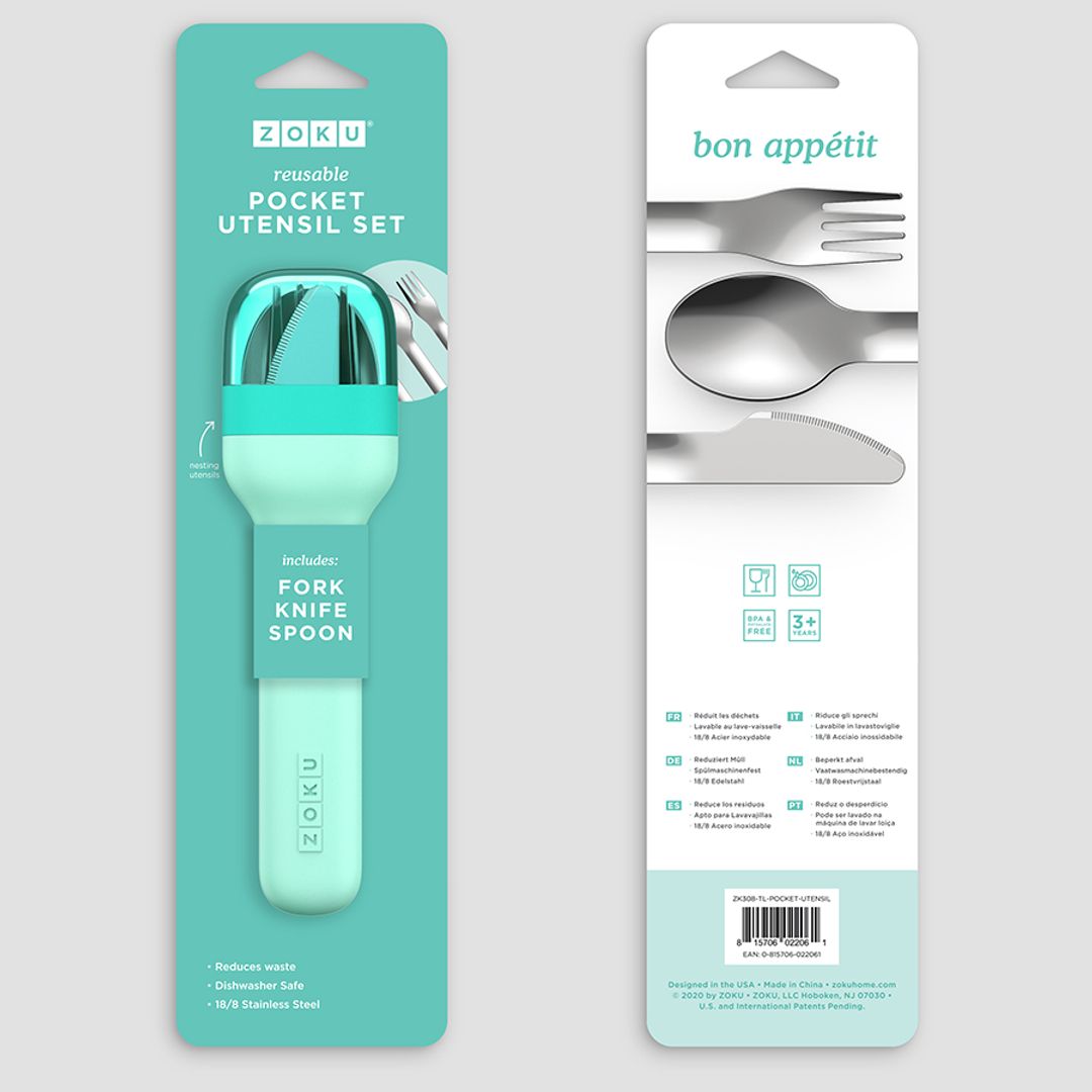 Набор из 3-х столовых приборов в футляре Zoku