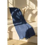 Плед вафельный Elenglect (темно-синий)