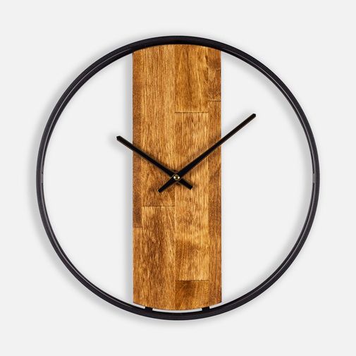 Часы Woodix (черные с коричневым)