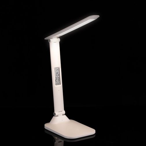Настольная лампа с часами и календарем Office Torch ver.2 (белый)