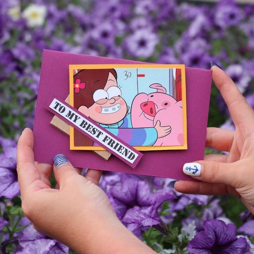 Открытка Gravity Falls Мэйбл и Пухля (Вариант 2)