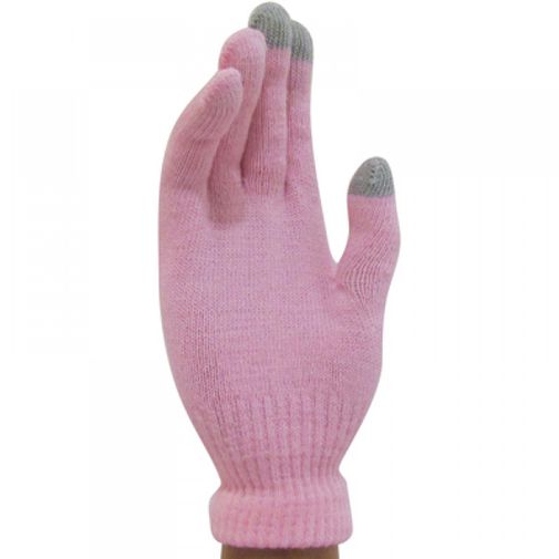 Перчатки для сенсорного экрана Розовые Перчатки для сенсорного экрана Розовые