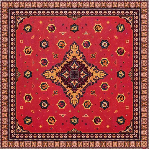 Занавеска для ванной Ковер Шторкус В развернутом виде