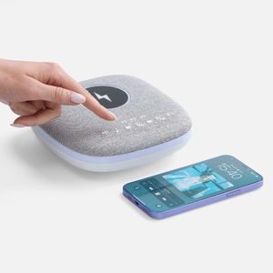 Bluetooth-колонка с беспроводной зарядкой и подсветкой Terrafonic (серый)