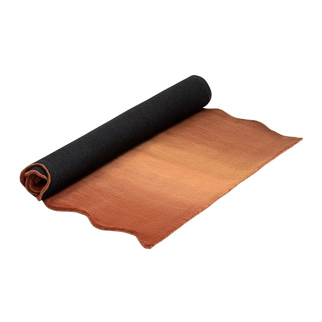 Ковер из шерсти Over Horizon терракотового цвета из коллекции Trendy Ruffles, 180x230 см