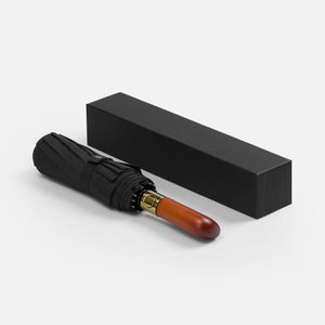 Зонт складной Cloudburst в подарочной упаковке (черный) Зонт складной Cloudburst в подарочной упаковке (черный)