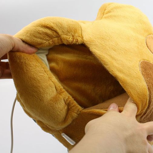 Тапок с подогревом от USB Лапа Коричневый