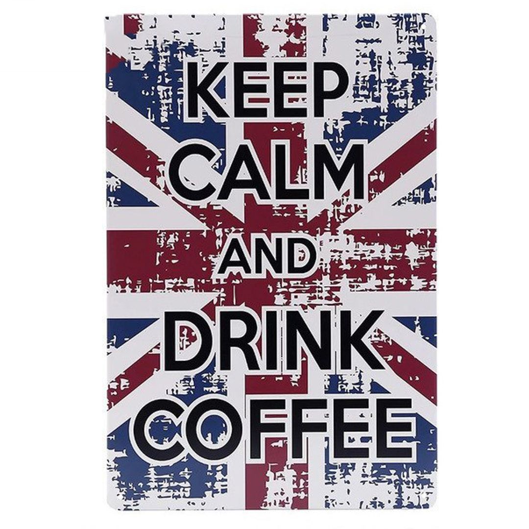 Металлическая табличка Keep Calm and Drink Coffee