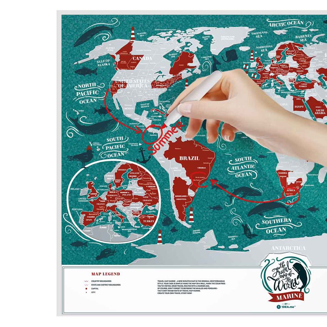 Скретч-карта мира Travel Map Marine World (на английском) Скретч-карта мира Travel Map Marine World (на английском)