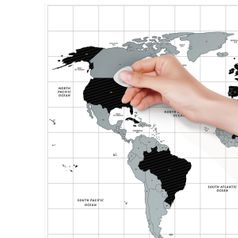 Скретч-карта мира Travel Map Flags World (на английском)