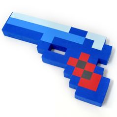 Пиксельный пистолет Minecraft
