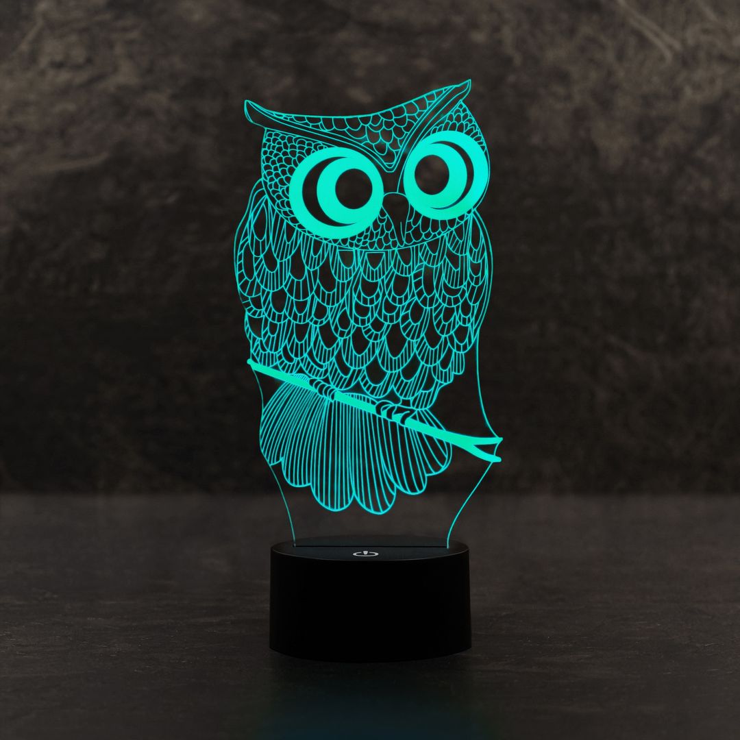 3D Лампа Сова 3D Лампа Сова