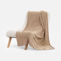 Плед Curve Verve (бежевый меланж)