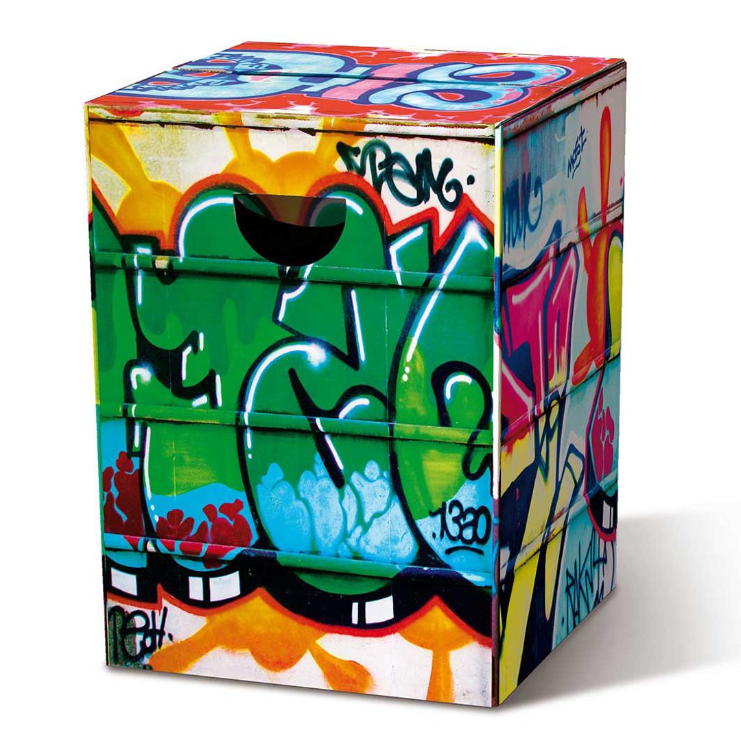Складной картонный табурет Graffiti