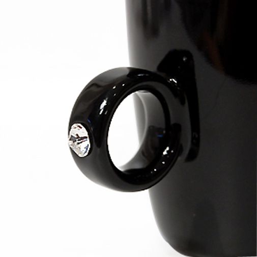 Кружка Кольцо с бриллиантом Черное
