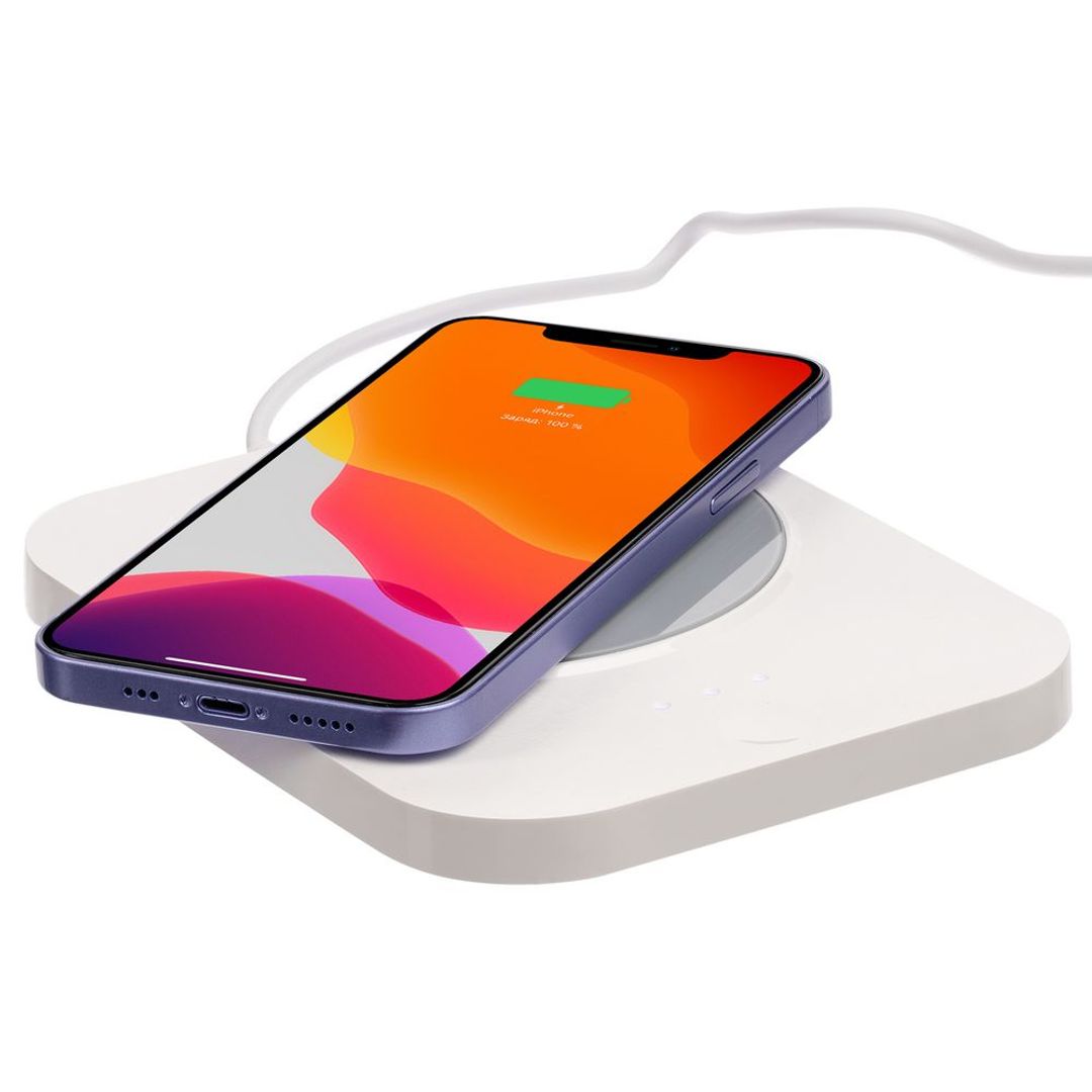 Кружка с подогревом и беспроводной зарядкой Dual Base Plus (Белая)