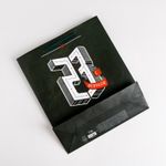 Подарочный пакет С 23 февраля Черный (26 х 30  х 9 см)
