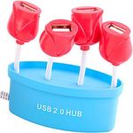 USB Хаб Букет роз (Голубой)