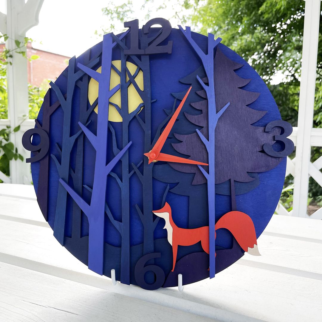 Часы настенные Fox in the Forest Часы настенные Fox in the Forest