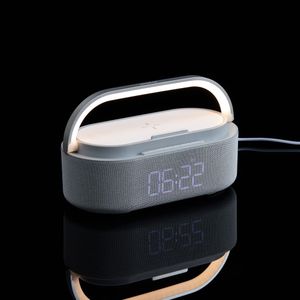 Колонка с часами и беспроводной зарядкой Veske ver.2 (серый) Колонка с часами и беспроводной зарядкой Veske ver.2 (серый)