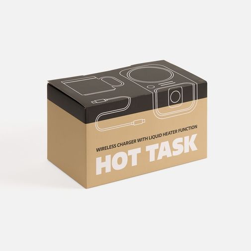 Беспроводное зарядное устройство с подогревом кружки Hot Task (Белая)