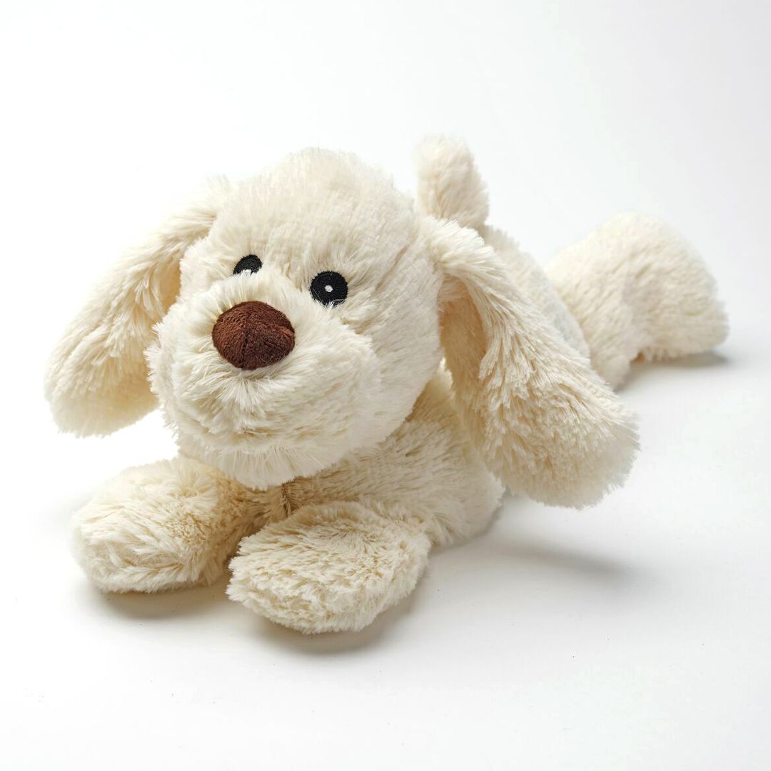 Игрушка-грелка Кремовый щенок