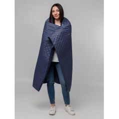 Плед-пончо для пикника SnapCoat (Синий)