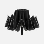 Зонт обратного сложения с ручкой-карабином Foldberry (черный)