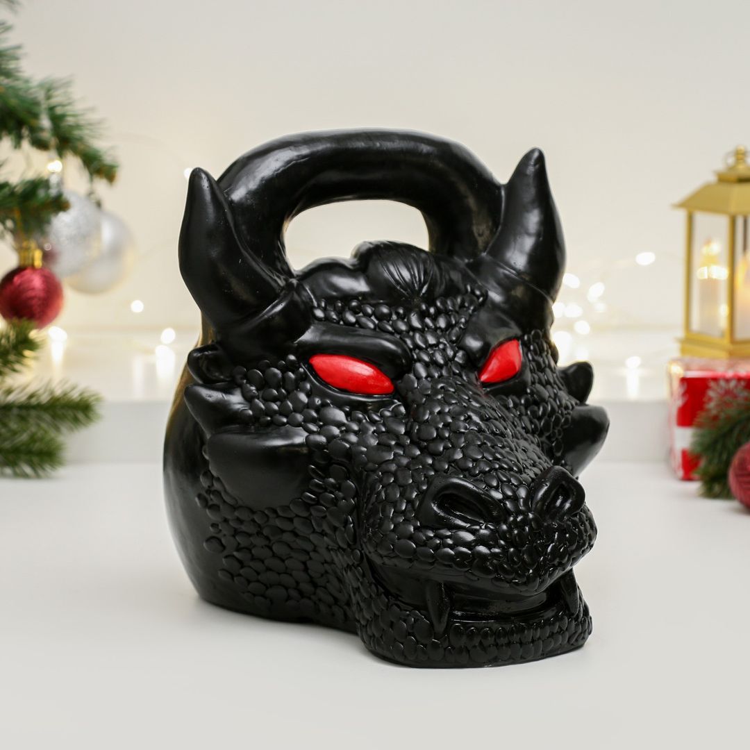 Копилка Гиря Дракон (Черная) Копилка Гиря Дракон (Черная)