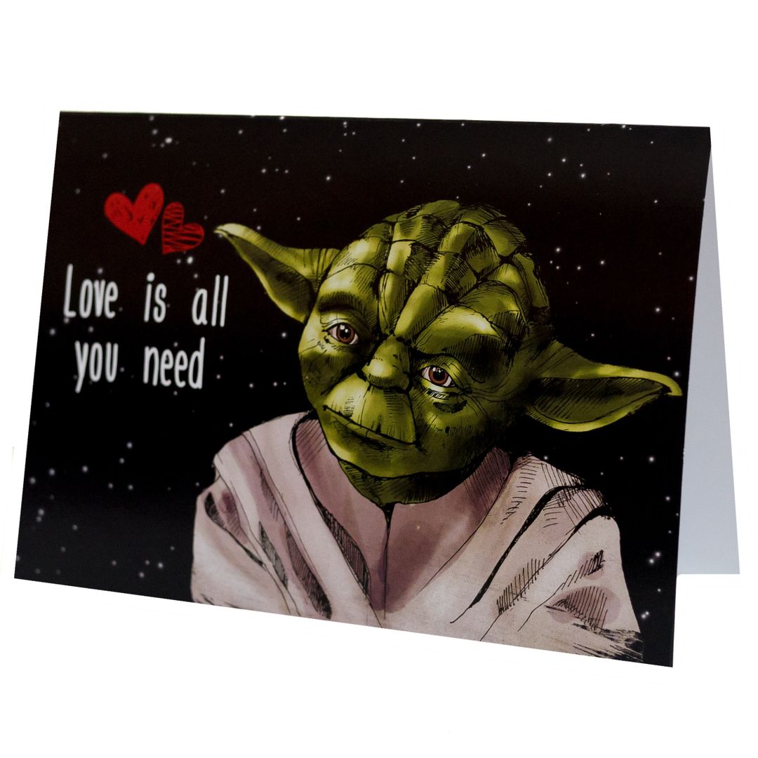 Открытка Star Wars Йода Love is all you need Открытка Star Wars Йода Love is all you need
