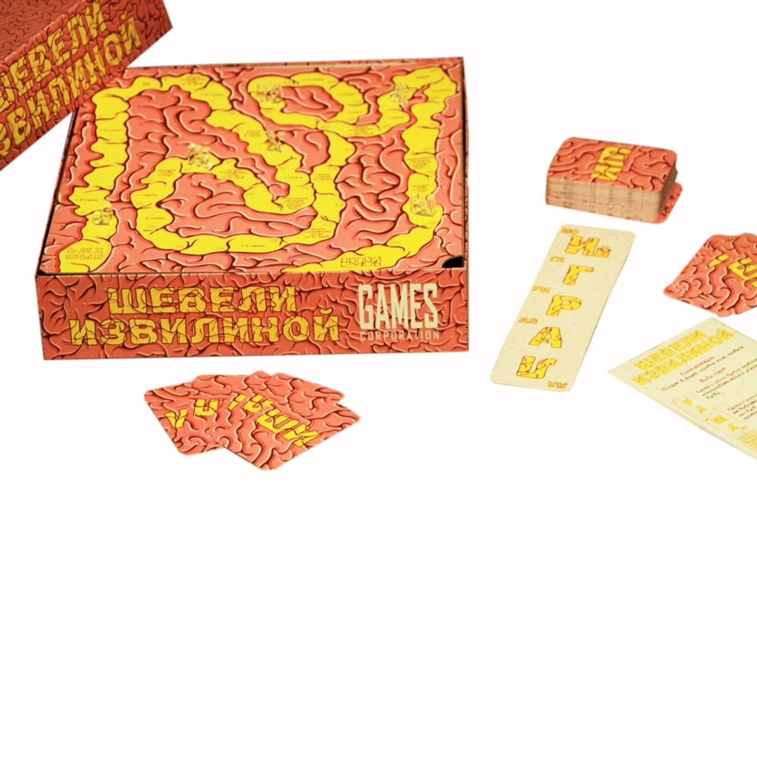 Настольная игра Шевели извилиной Игровое поле, карты с буквами