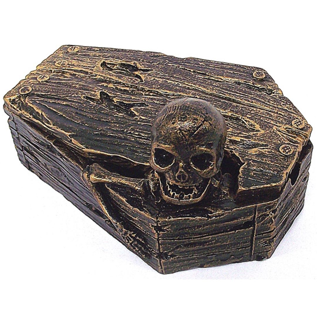 Пепельница Гроб со скелетом Пепельница Гроб со скелетом
