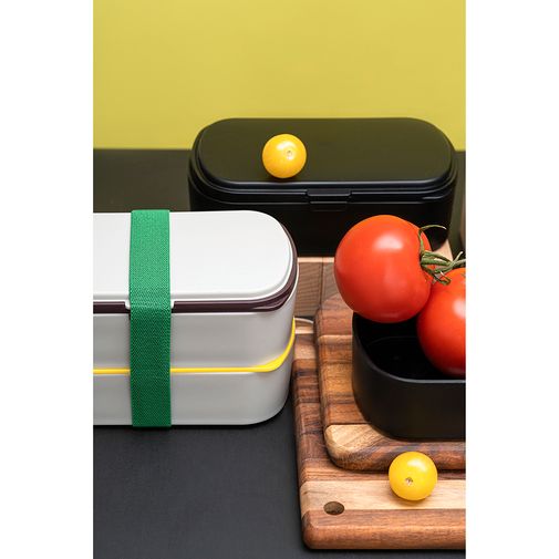 Ланч-бокс с приборами Food Time серый (1 л) Ланч-бокс с приборами Food Time серый (1 л)