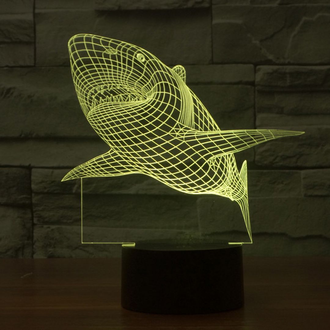 3D Лампа Акула