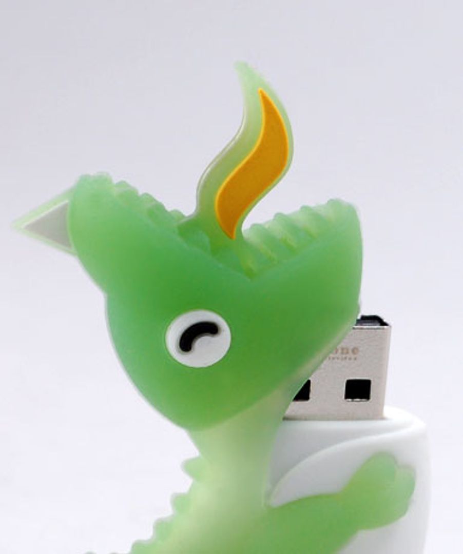 Флешка Динозавр Зеленый 4 Гб