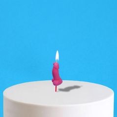 Свеча в торт 18+ (Розовая)
