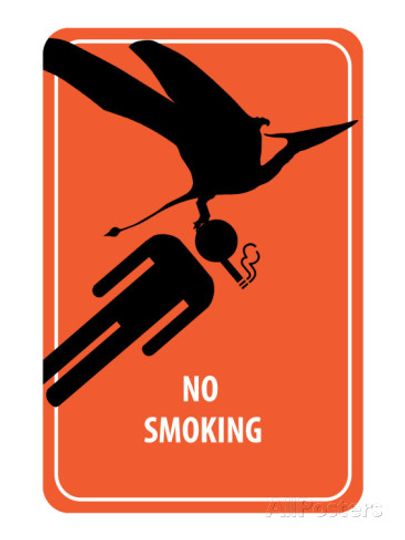                           Металлическая табличка No Smoking
                