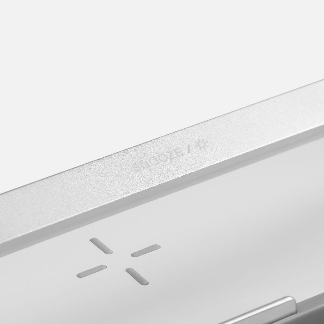 Колонка с часами и беспроводной зарядкой Veske ver.2 (серый) Колонка с часами и беспроводной зарядкой Veske ver.2 (серый)