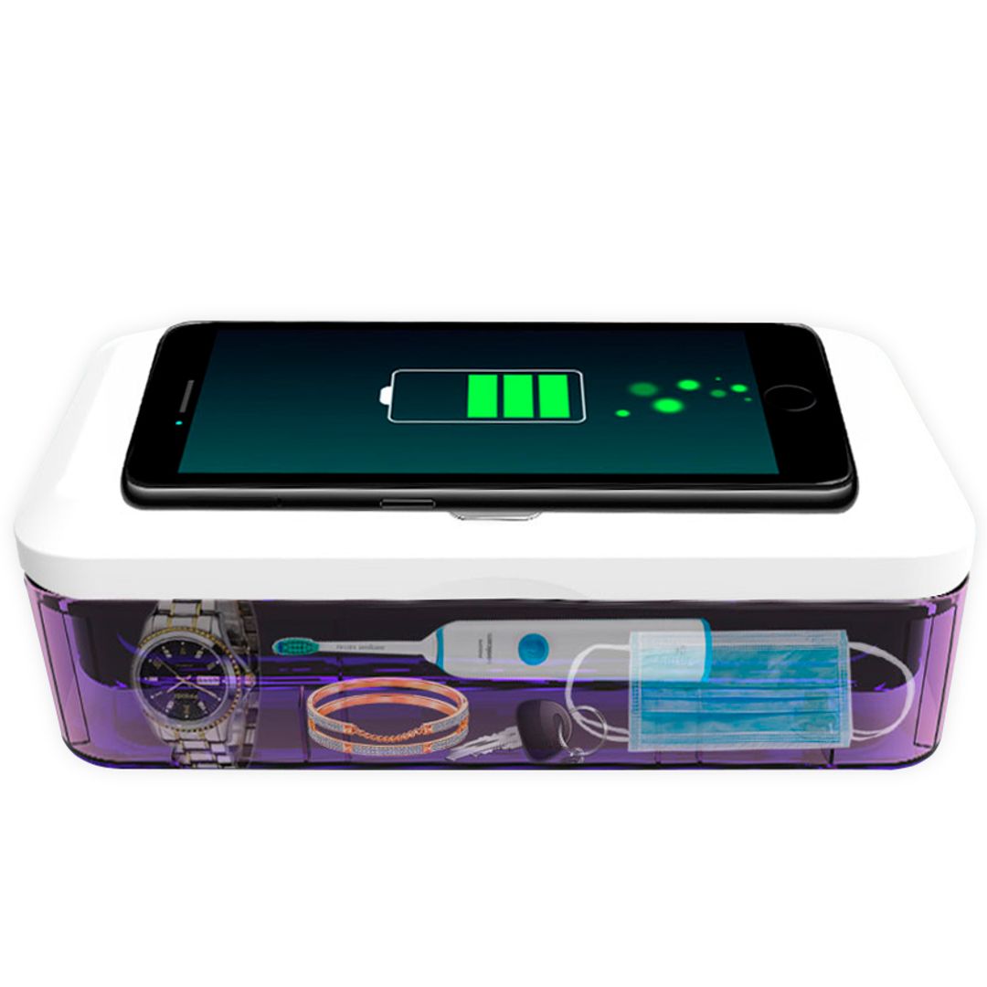 Стерилизатор для смартфона с беспроводной зарядкой UV Sterilizer