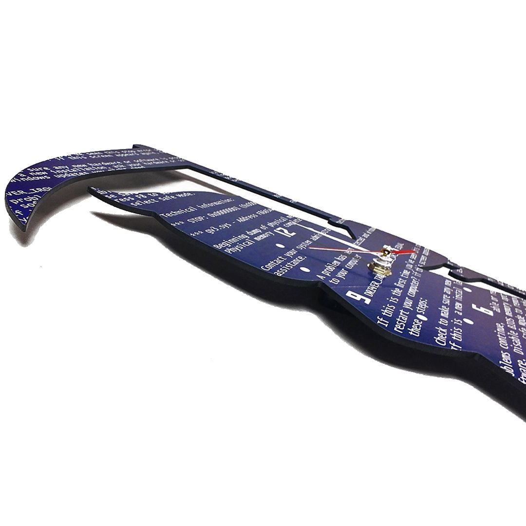 Часы настенные Экран смерти Вид сбоку