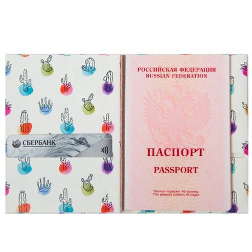 Обложка для паспорта Bumaga Cactus