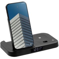 Зарядная станция с часами Clock Nest (Черная)