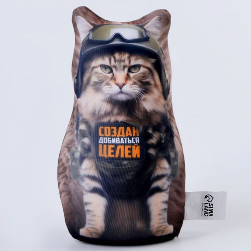 Подушка антистресс Кот создан добиваться целей