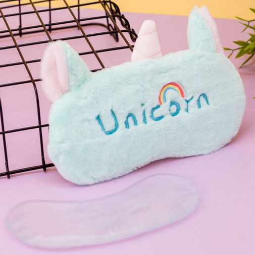 Маска для сна гелевая Unicorn Rainbow (Мятный)