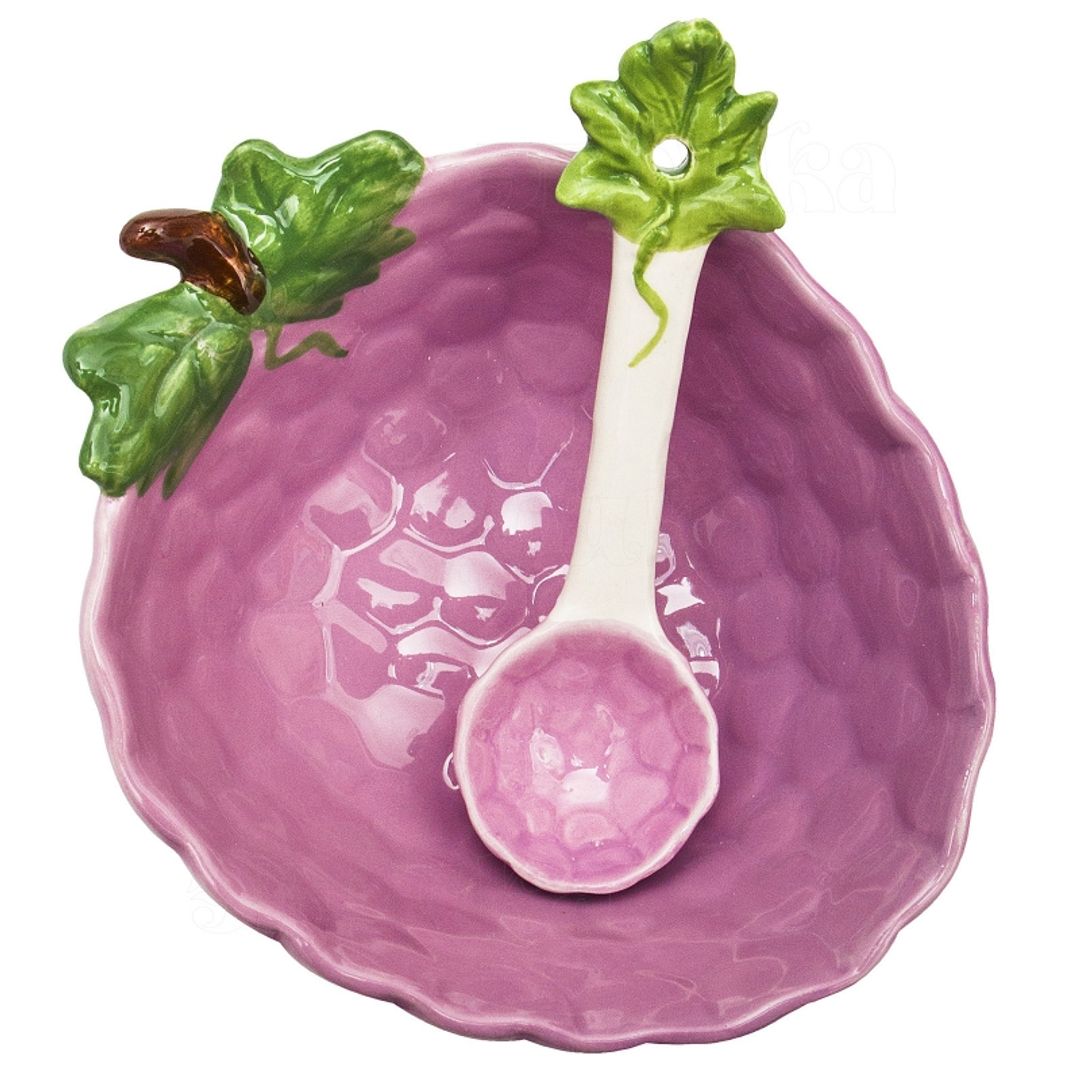 Салатница с ложкой Виноград