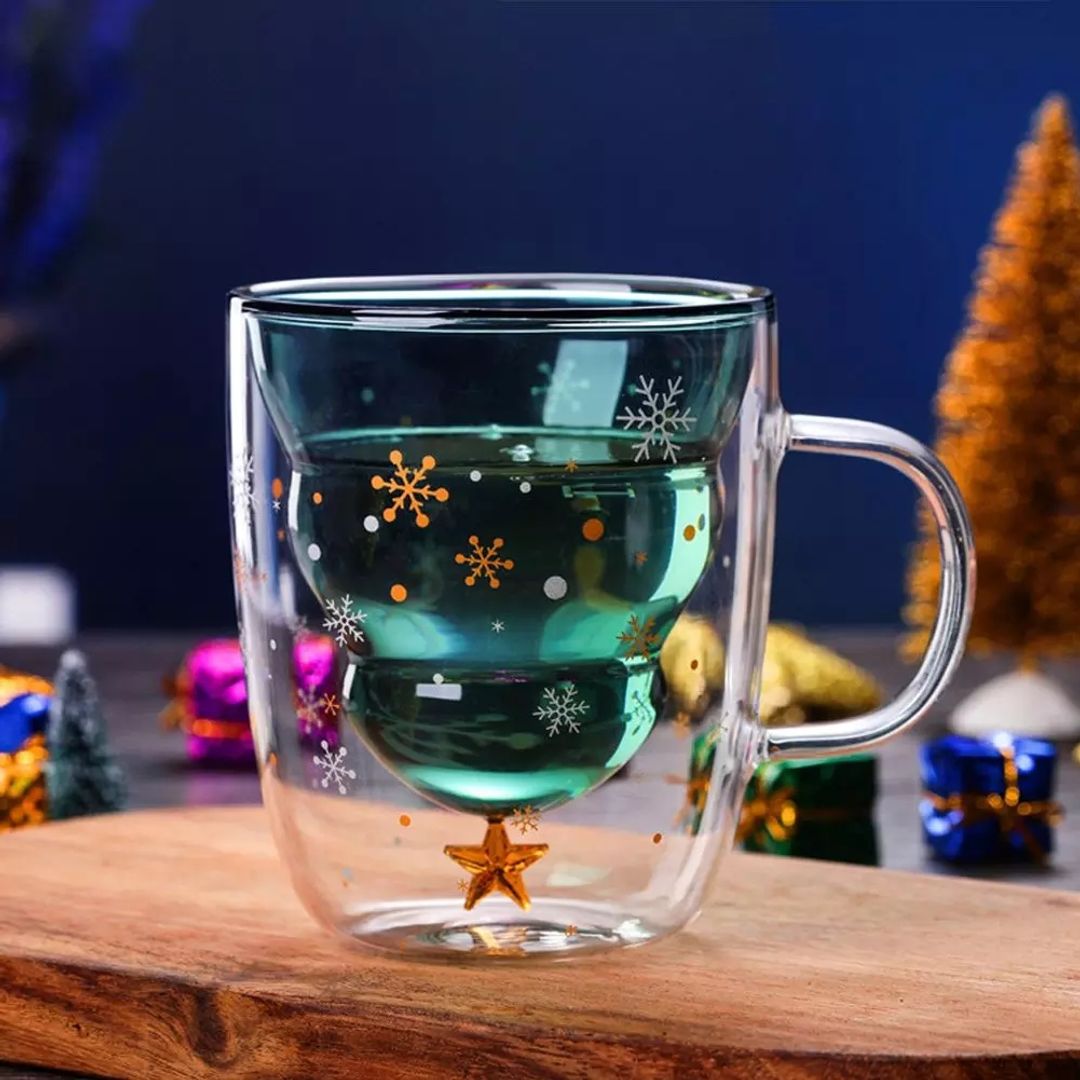 Кружка с двойным стеклом Елочка Christmas tree wishes mug Кружка с двойным стеклом Елочка Christmas tree wishes mug