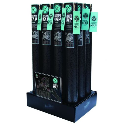 Скретч-карта Европы Гурман Gourmet Scratch Map