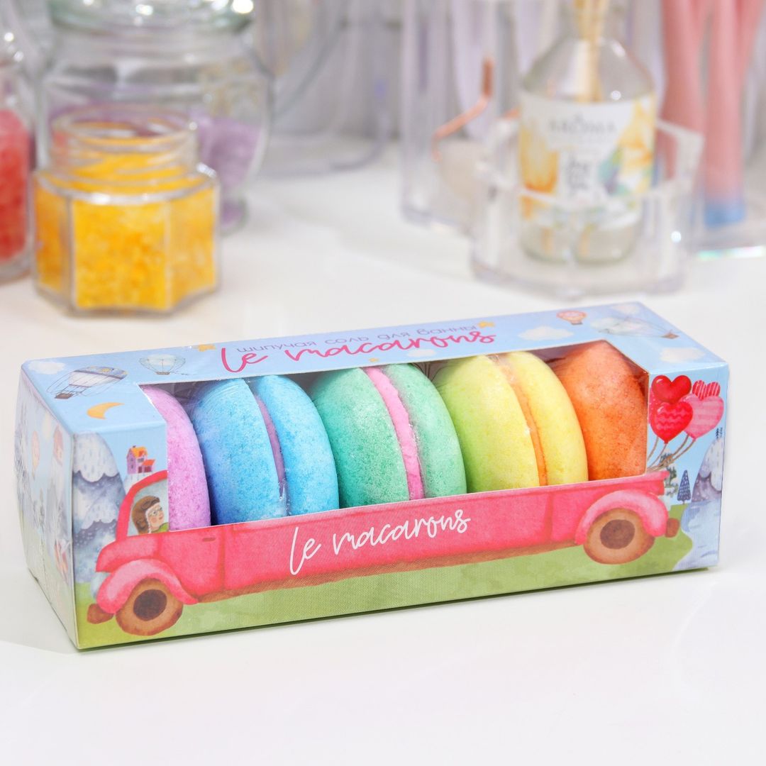 Набор бомбочек для ванн Le macarons (5 шт) Набор бомбочек для ванн Le macarons (5 шт)