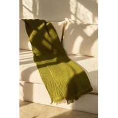 Плед вафельный Elenglect (зеленый)